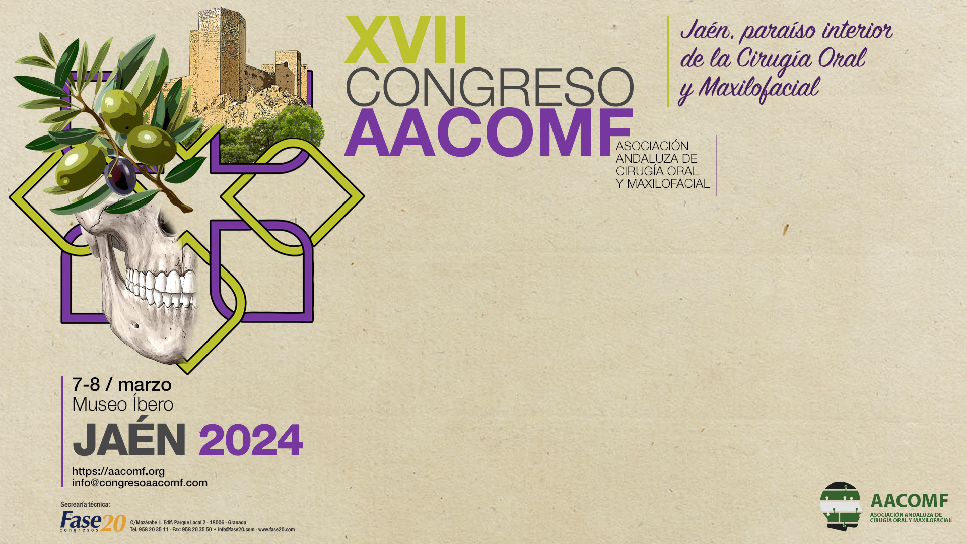 XVII CONGRESO DE LA AACOMF (ASOCIACIÓN ANDALUZA DE CIRUGÍA ORAL Y MAXILOFACIAL) JAÉN 2024 - Plantilla